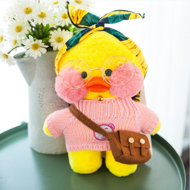 30cm Kawaii Duck Plush Toy With Charming Seasonal Outfits