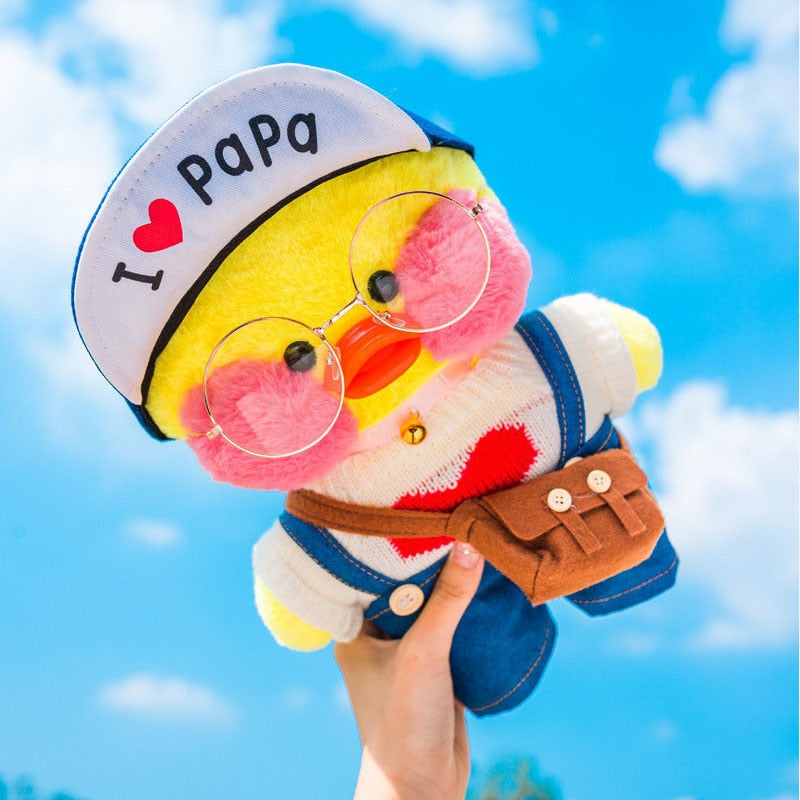 30cm Kawaii Duck Plush Toy With Charming Seasonal Outfits