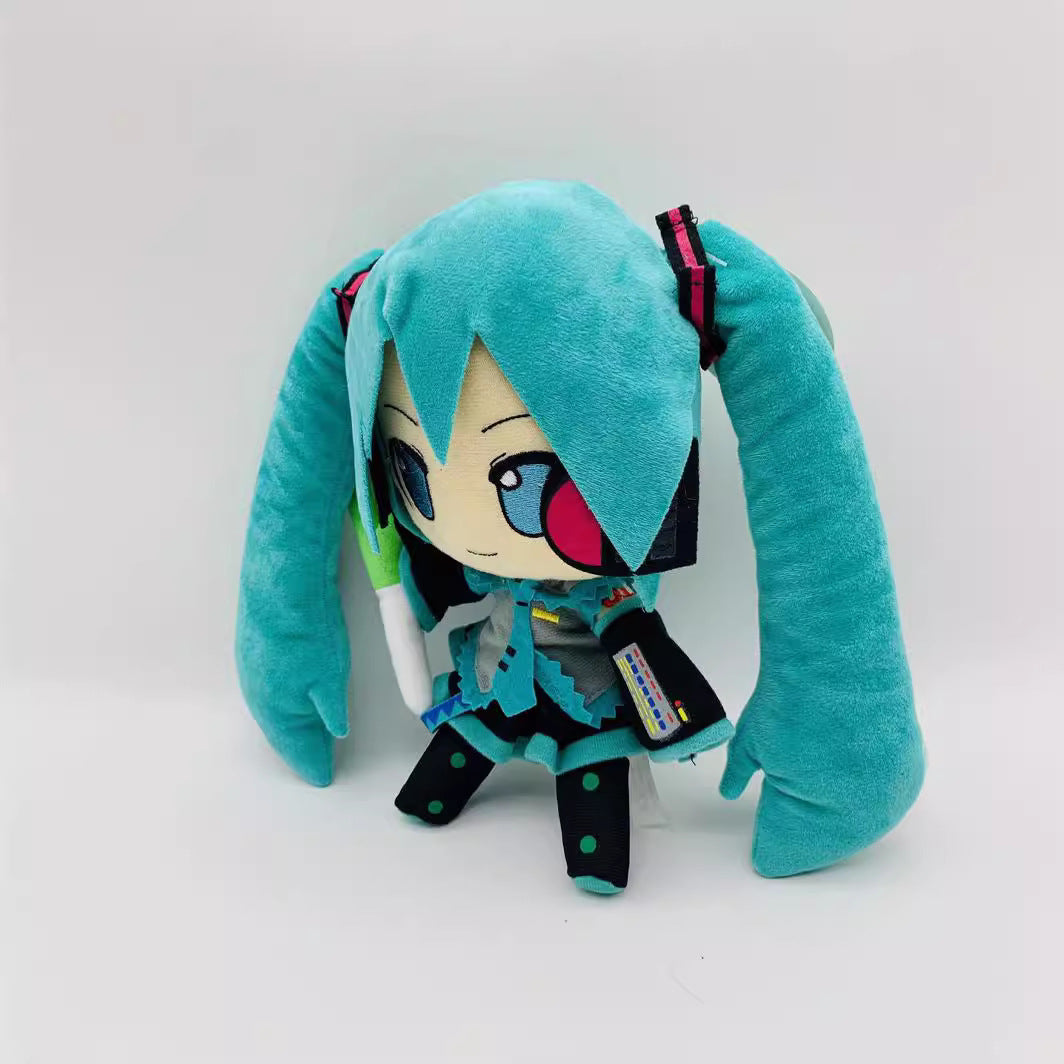 30cm Standing Miku Plush With Green Onion Accessory