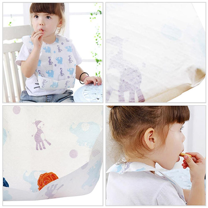 Disposable Baby Bibs with Waterproof Spill Protection