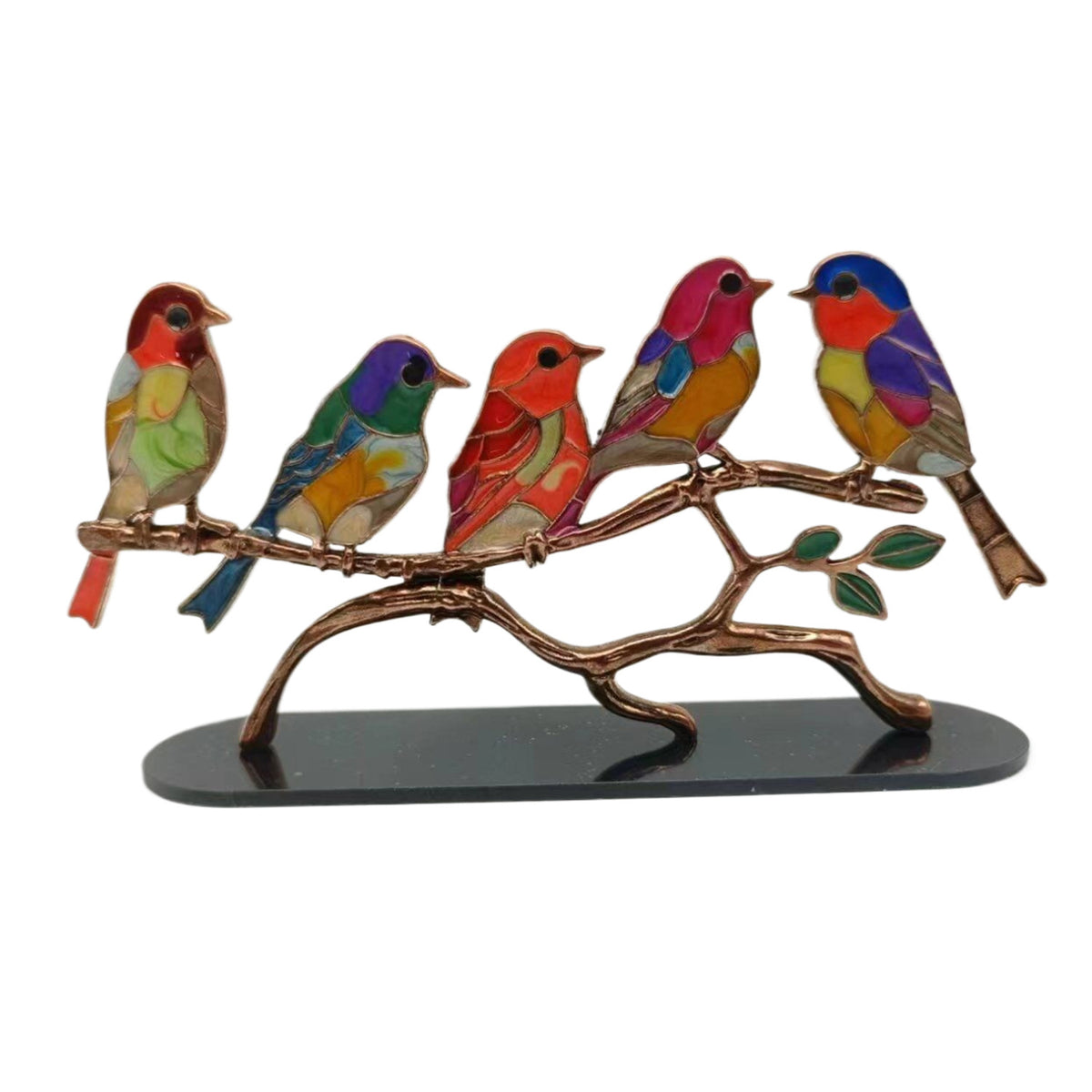 Bird Sculpture Decor – Colorful Nature Tabletop Accent