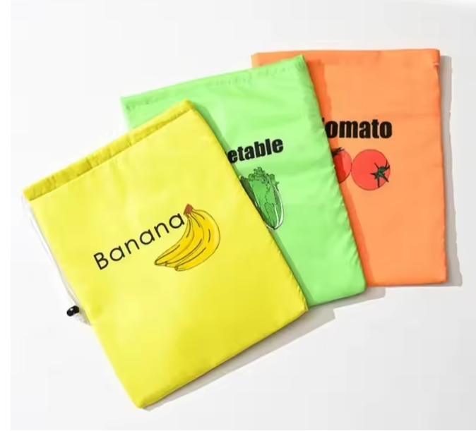Reusable Produce Storage Bags Set for Fridge Organization