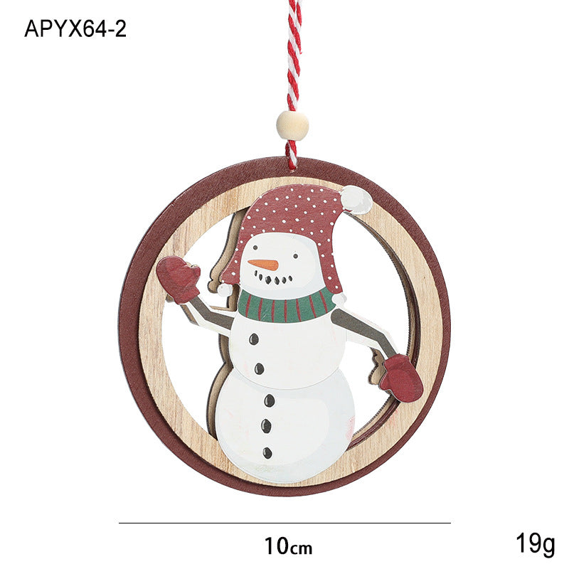 Wooden Christmas Ornaments Set for Rustic Holiday Cheer
