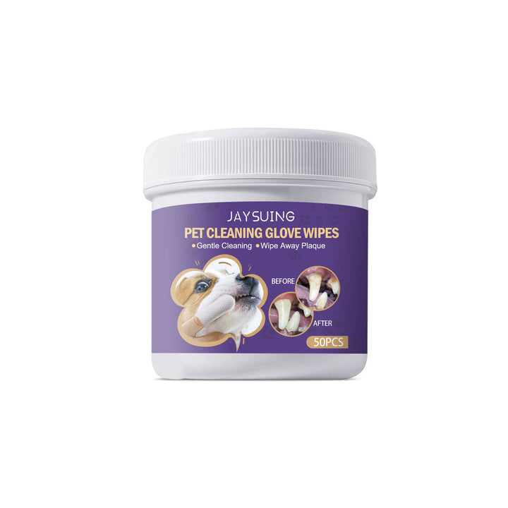 Pet Dental Cleaning Wipes for Fresh Breath and Gums