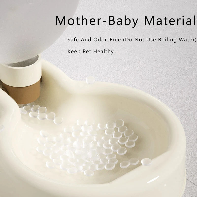 Portable Pet Water Bottle with Foldable Bowl, 500ml