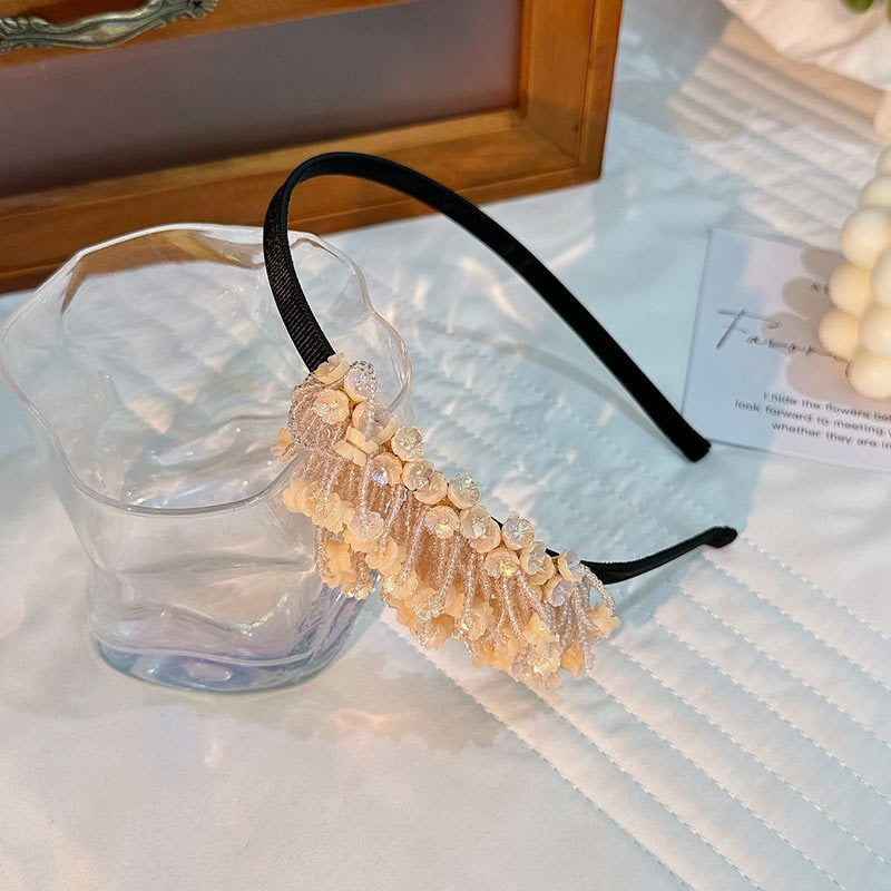Handmade Beaded Tassel Hair Hoop for Romantic Styles