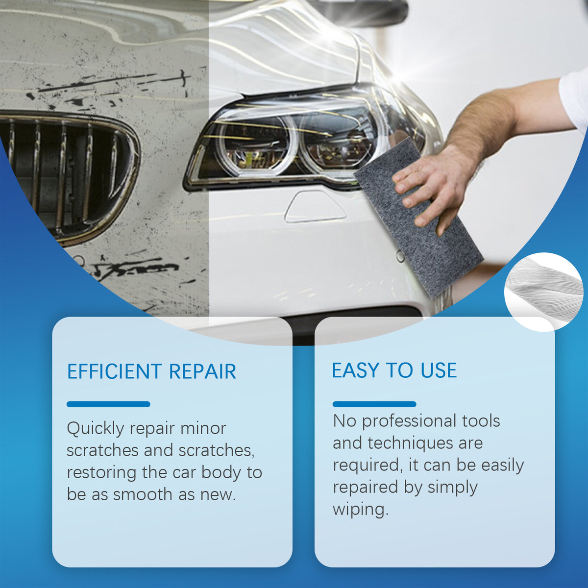 Car Scratch Repair Cloths for Minor Paint Scuff Care