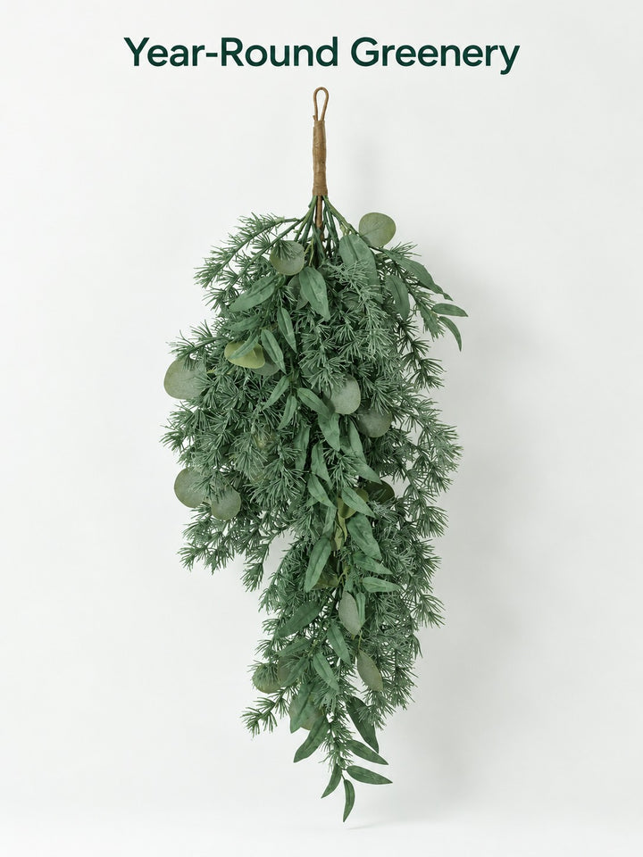 Teardrop Wreath for Front Door: Year-Round Greenery