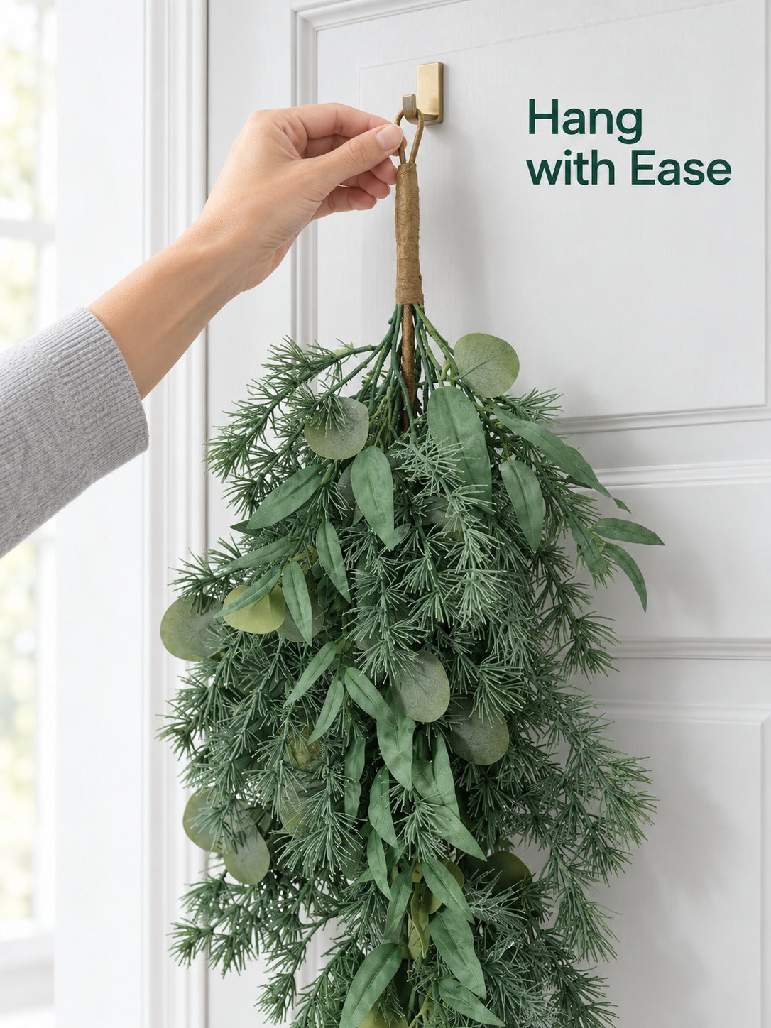 Teardrop Wreath for Front Door: Year-Round Greenery