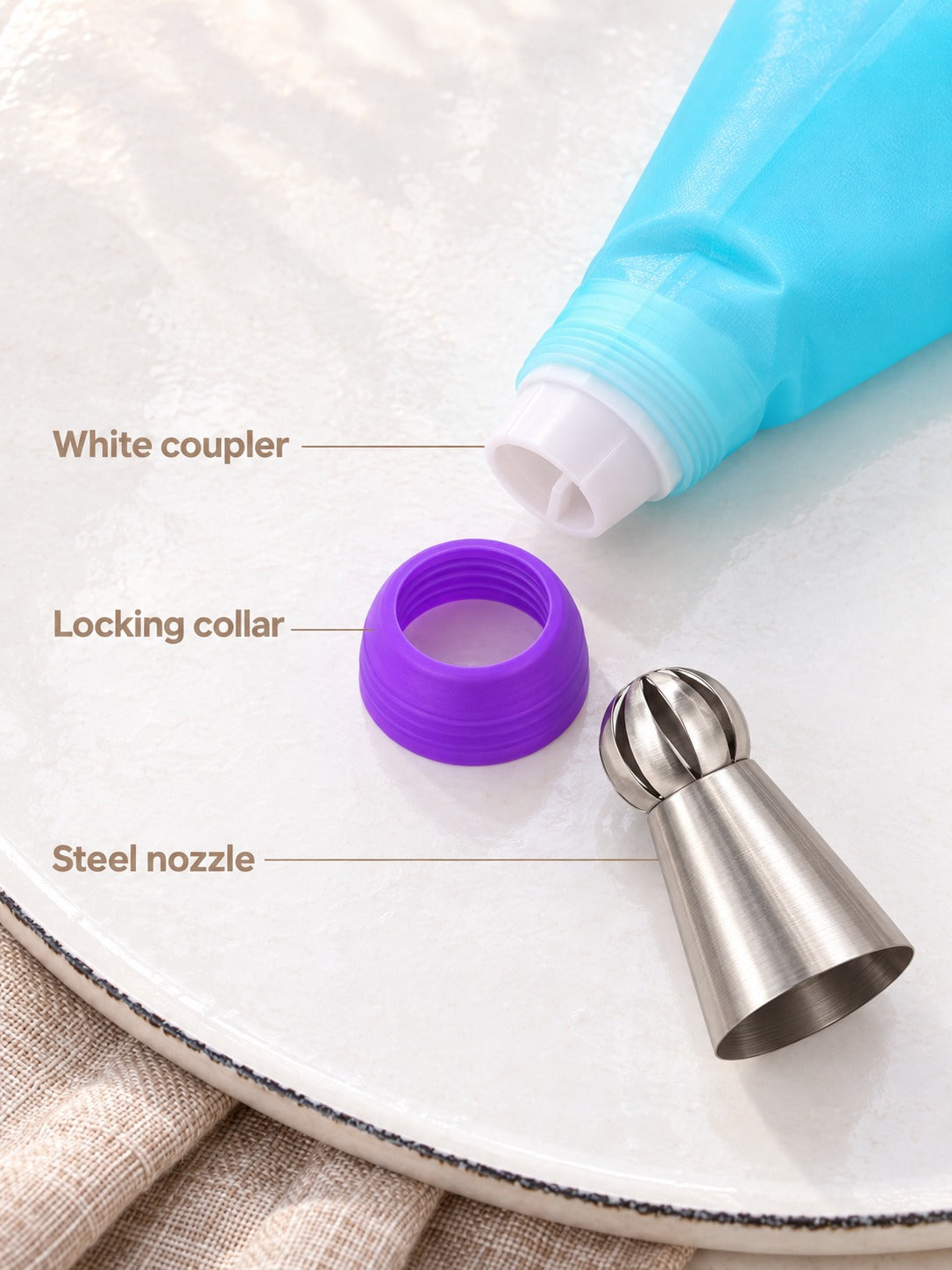 32-Piece Piping Nozzle Set for Rosette Cupcakes