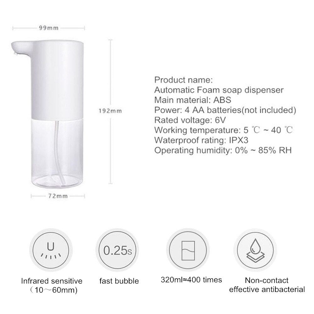 Touchless Foam Soap Dispenser with Automatic Sensor