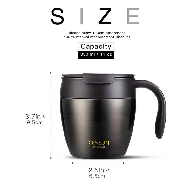 320ml Insulated Stainless Travel Mug With Flip Lid