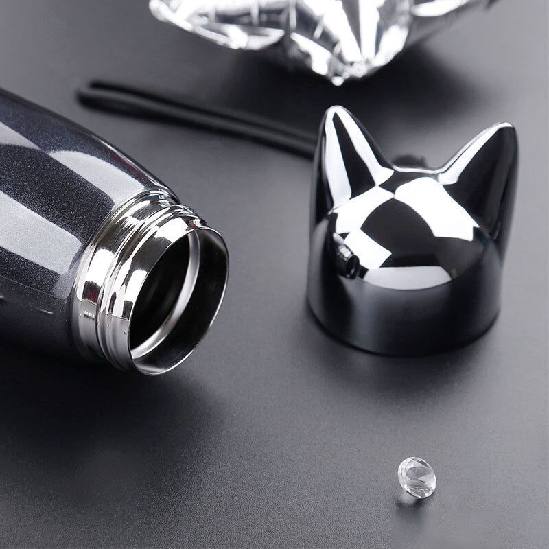 Insulated Water Bottle 320ml, Cute Cat Ear Stainless Steel