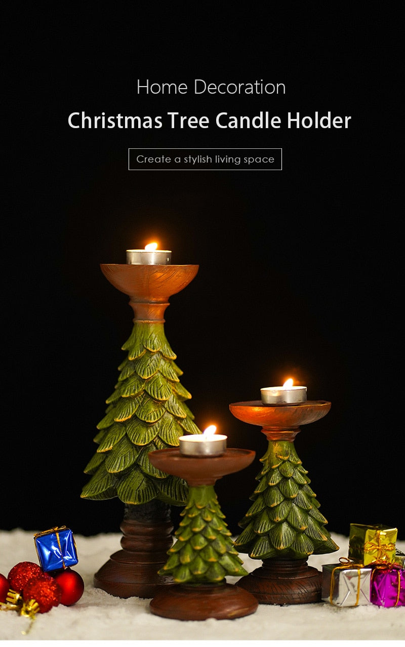 Christmas Tree Candle Holder for Cozy Tabletop Decor
