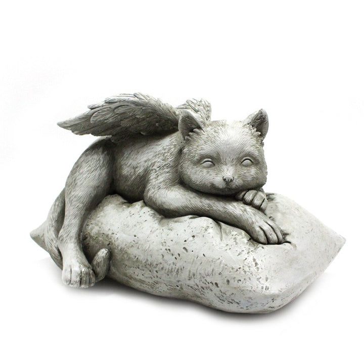 Angel Cat and Dog Memorial Statue for Outdoor Gardens