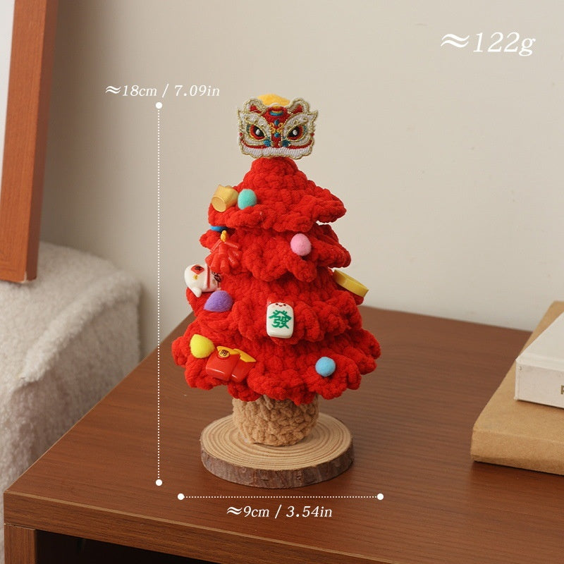 Crochet Mini Christmas Tree Desk Ornament Decoration