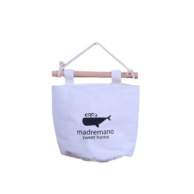 Wall-Mounted Cotton Canvas Storage Bag for Small Items