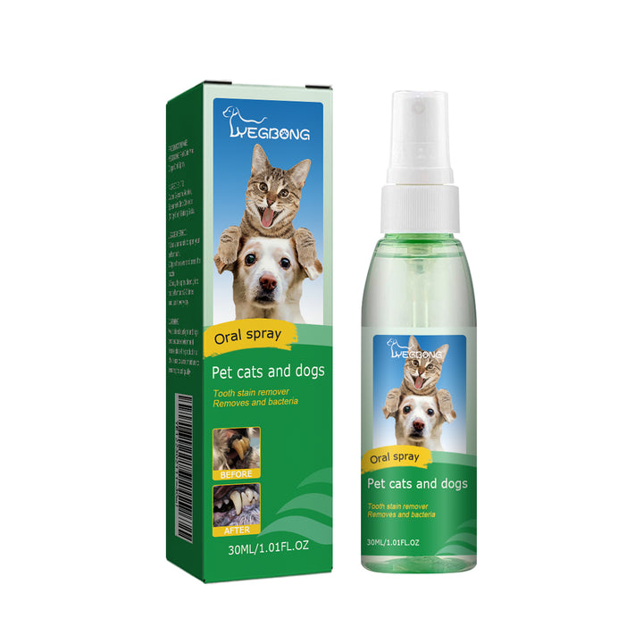 Pet Oral Spray for Fresher Breath & Cleaner-Looking Teeth