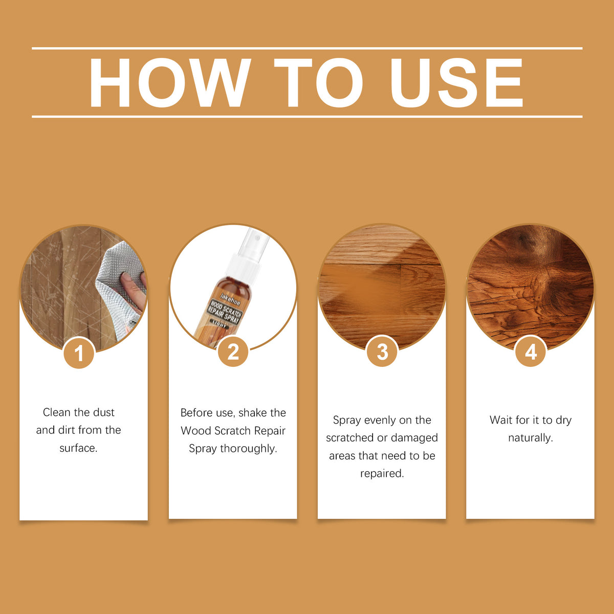 Wood Scratch Repair Spray Set for Quick Floor Touch-Ups