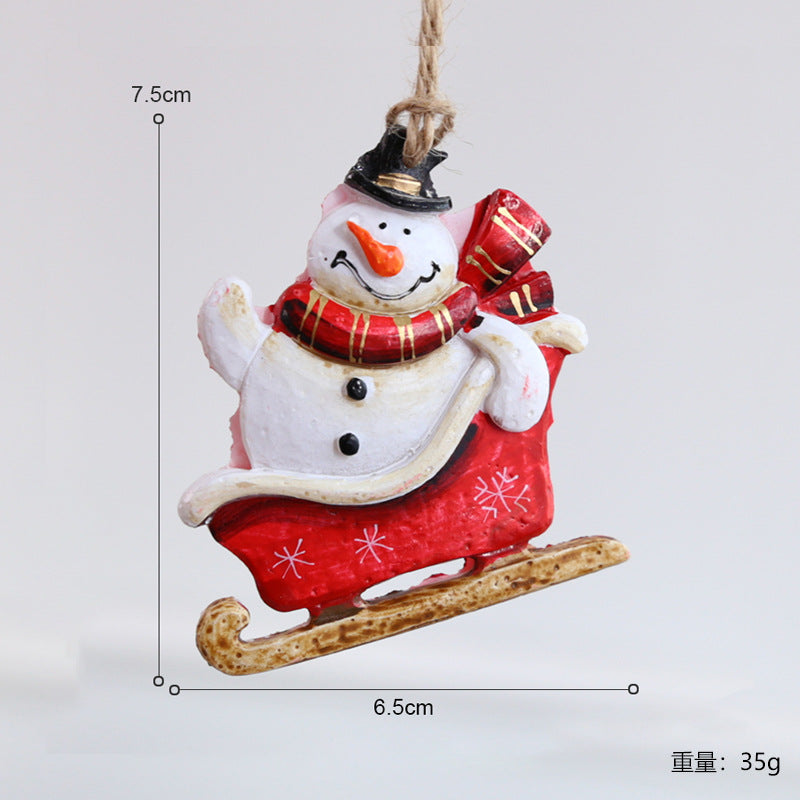 Christmas Tree Ornaments | Hand-Painted Sleigh Decor