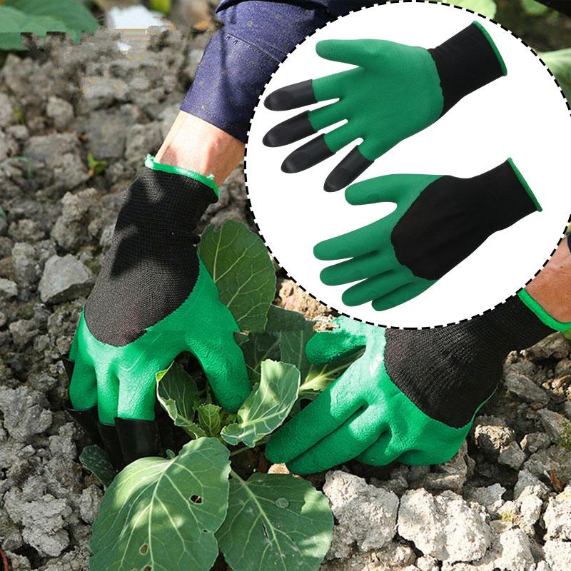Garden Gloves with Fingertip Claws for Digging and Planting