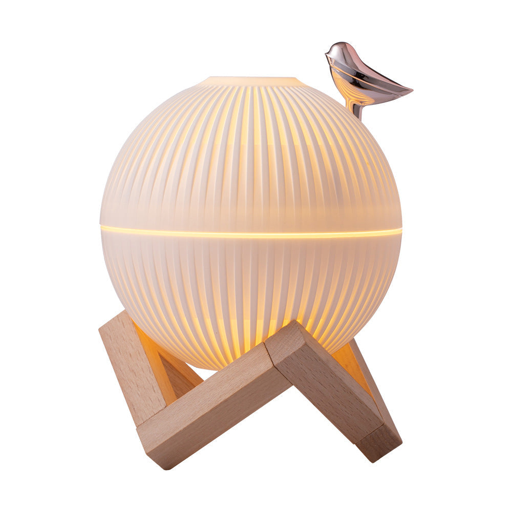 Mini USB Humidifier with Warm LED Night Light Decor