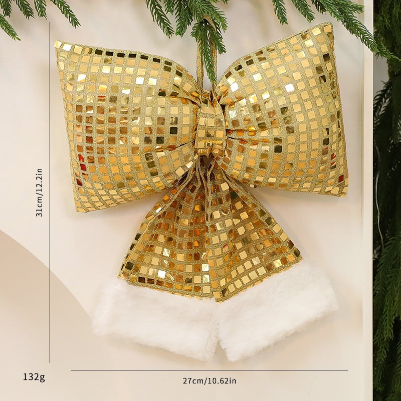 Shiny Butterfly Bow Christmas Tree Ornament Display