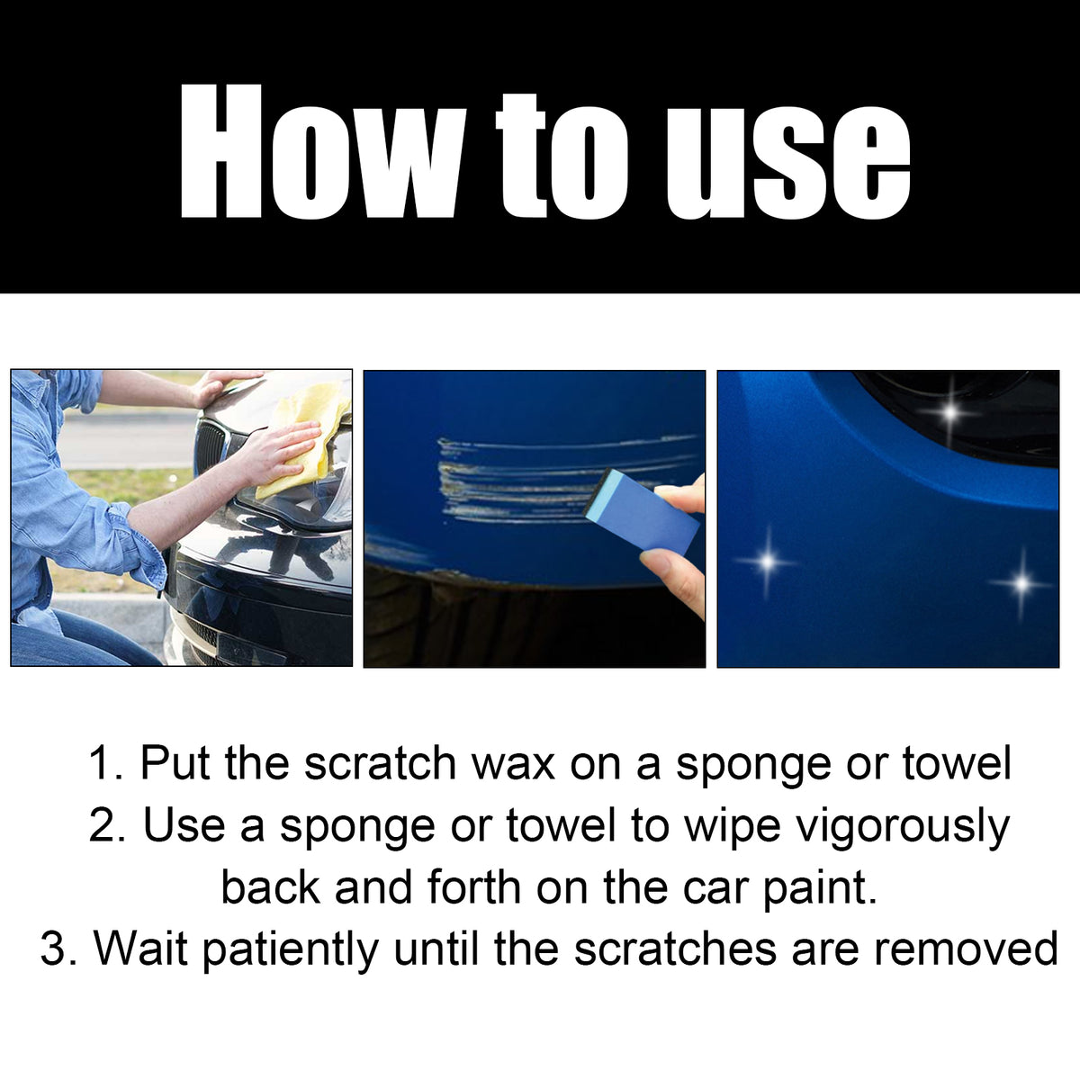 Car Scratch Repair Wax for Surface Paint Marks, 120ml