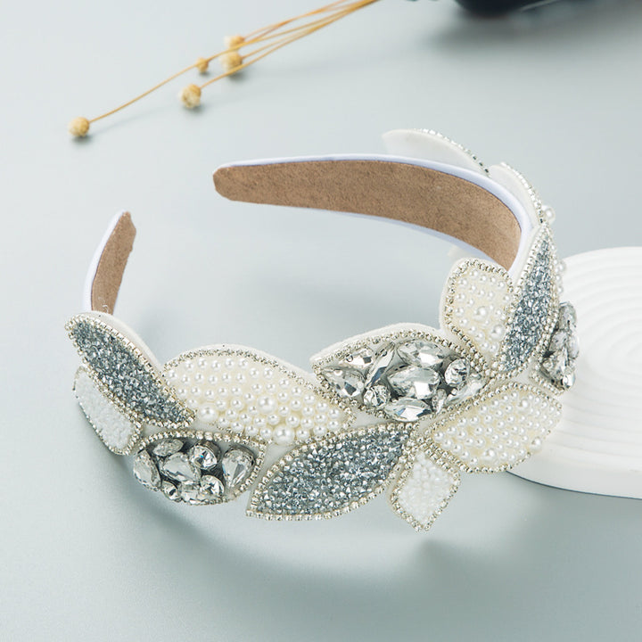 Baroque Rhinestone Pearl Headband for Statement Style