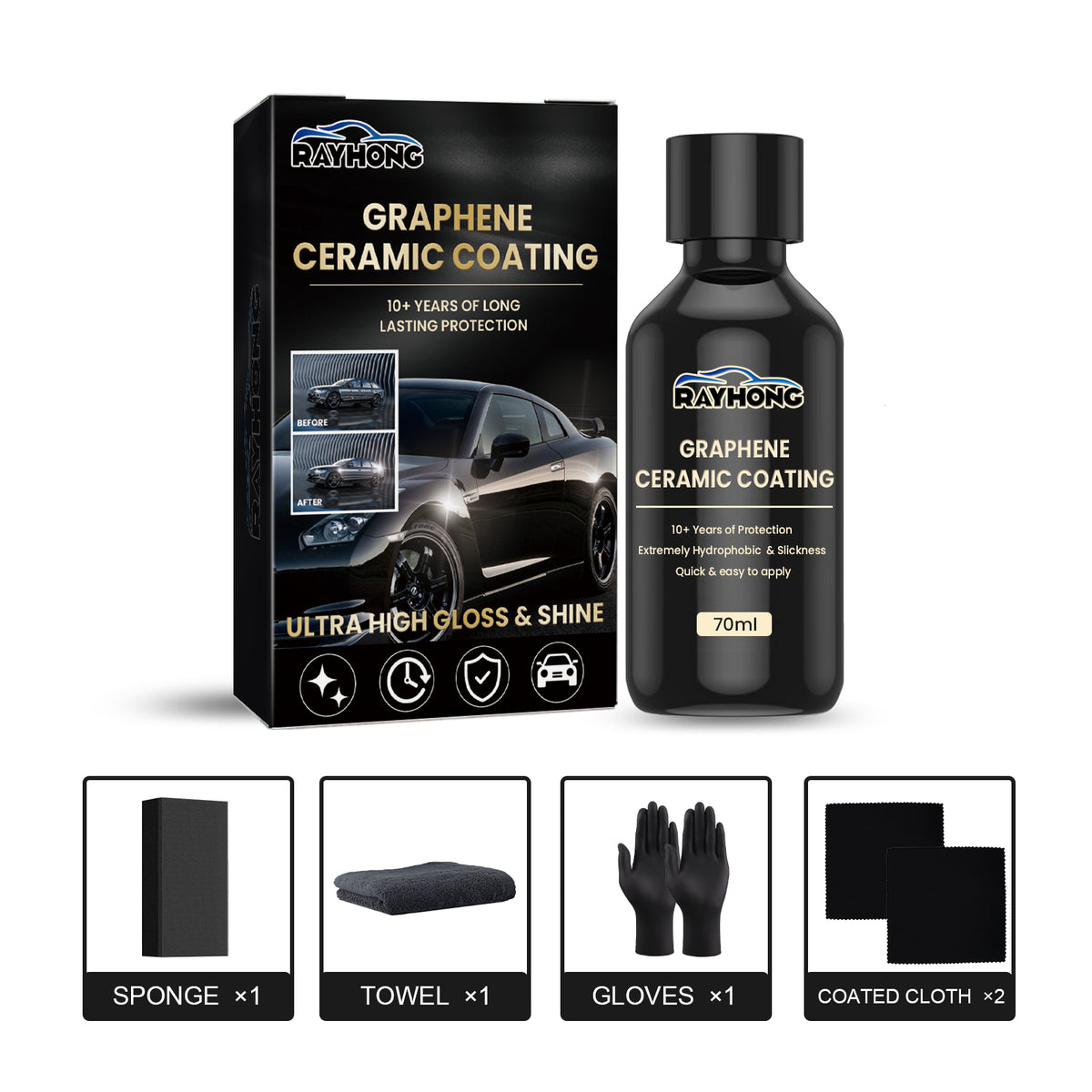 Graphene Ceramic Coating for High-Gloss Car Paint Care