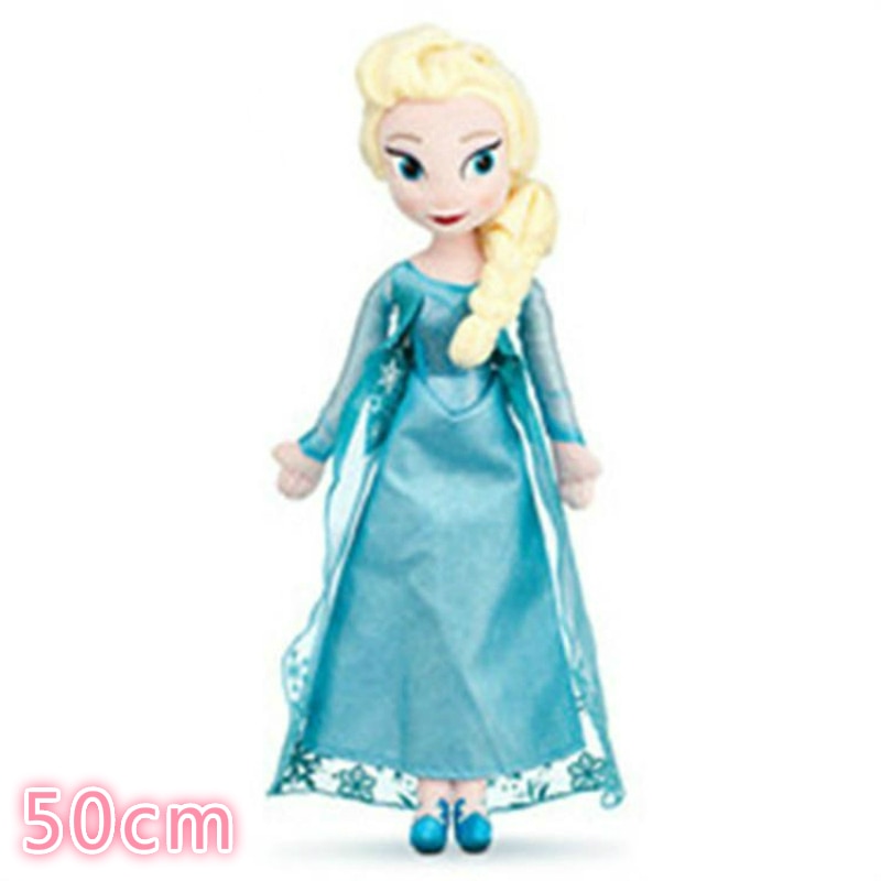 Anna Elsa Plush Dolls 50 cm for Kids' Imaginative Play