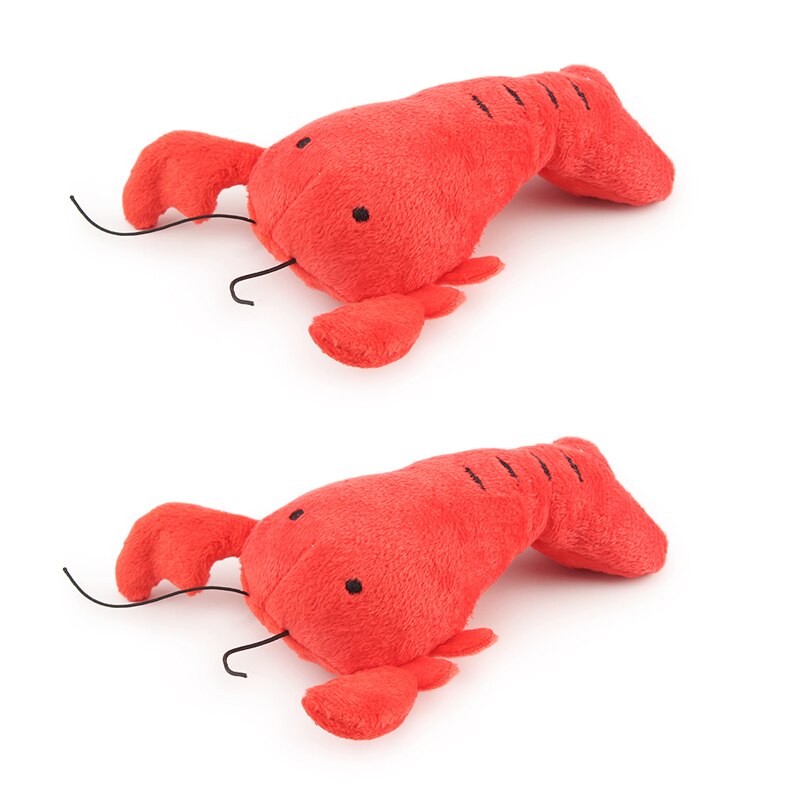 Lobster Plush Squeaky Dog Toy Set for Playful Pets