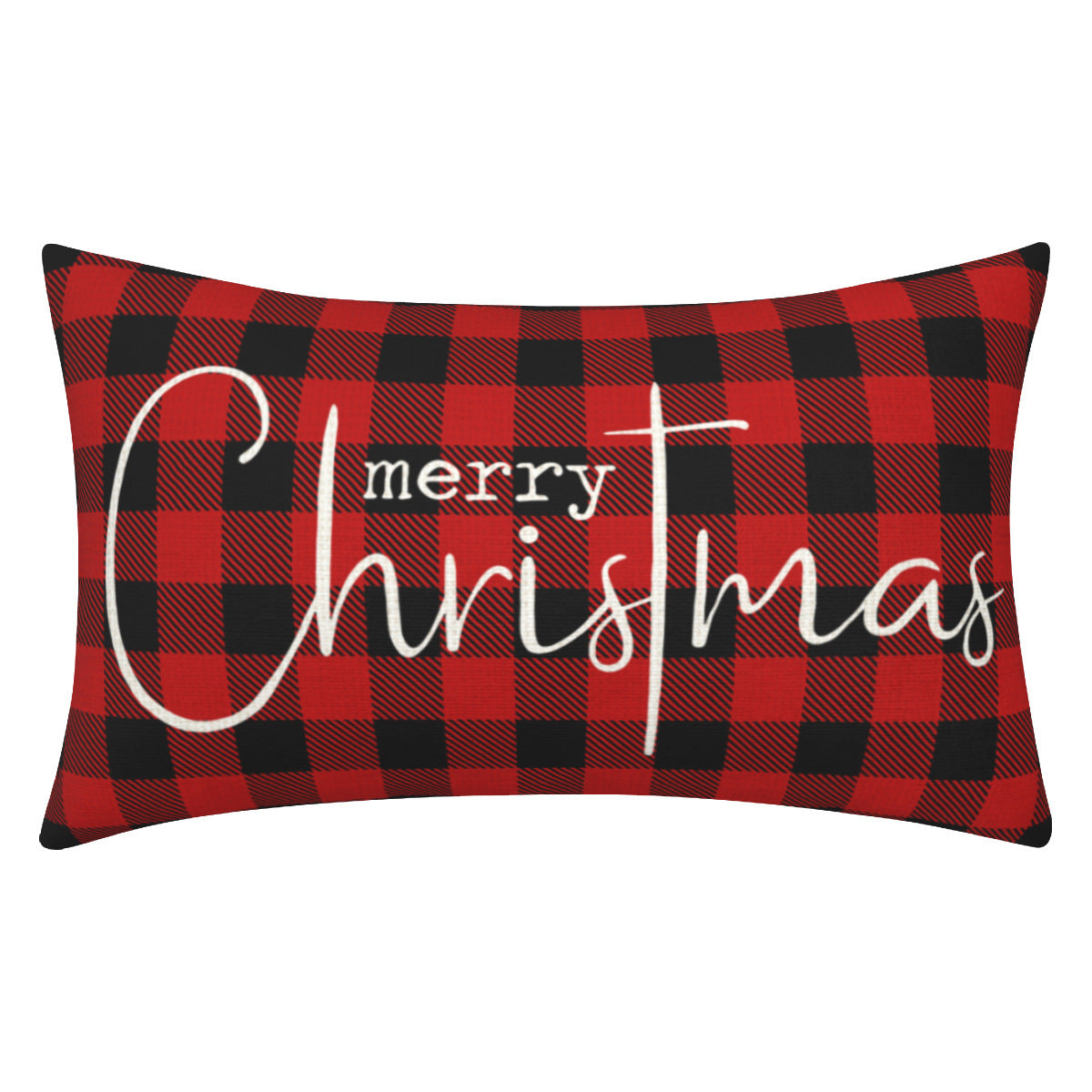Christmas Pillow Covers Set: Red Merry Christmas Decor