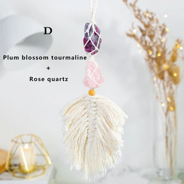 Crystal Macramé Hanging Decor for Bohemian Windows