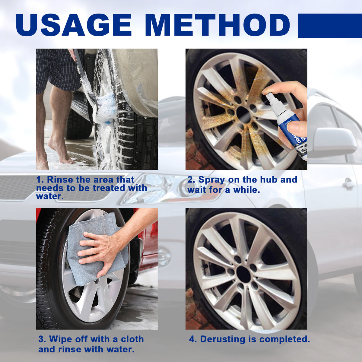 Chrome Rust Remover Spray for Brighter Metal Surfaces