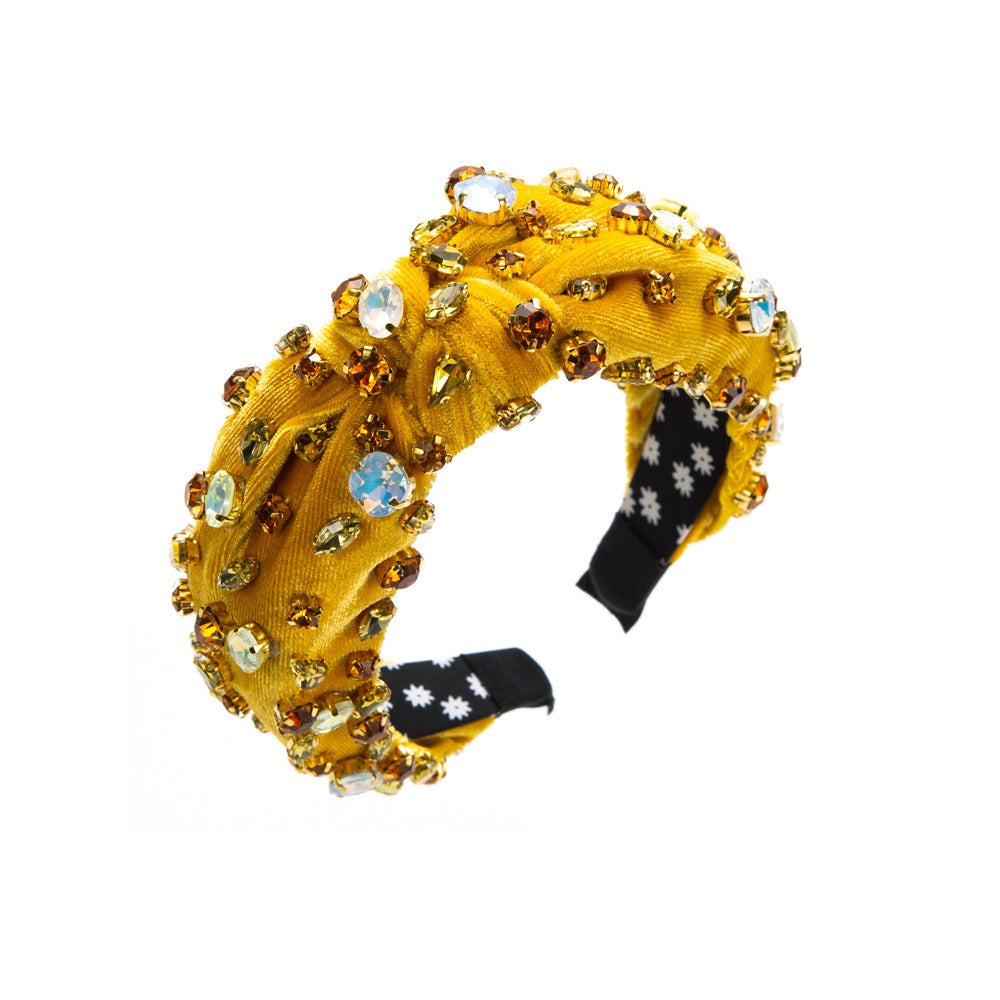 Velvet Rhinestone Headband for Glamorous Occasion Looks