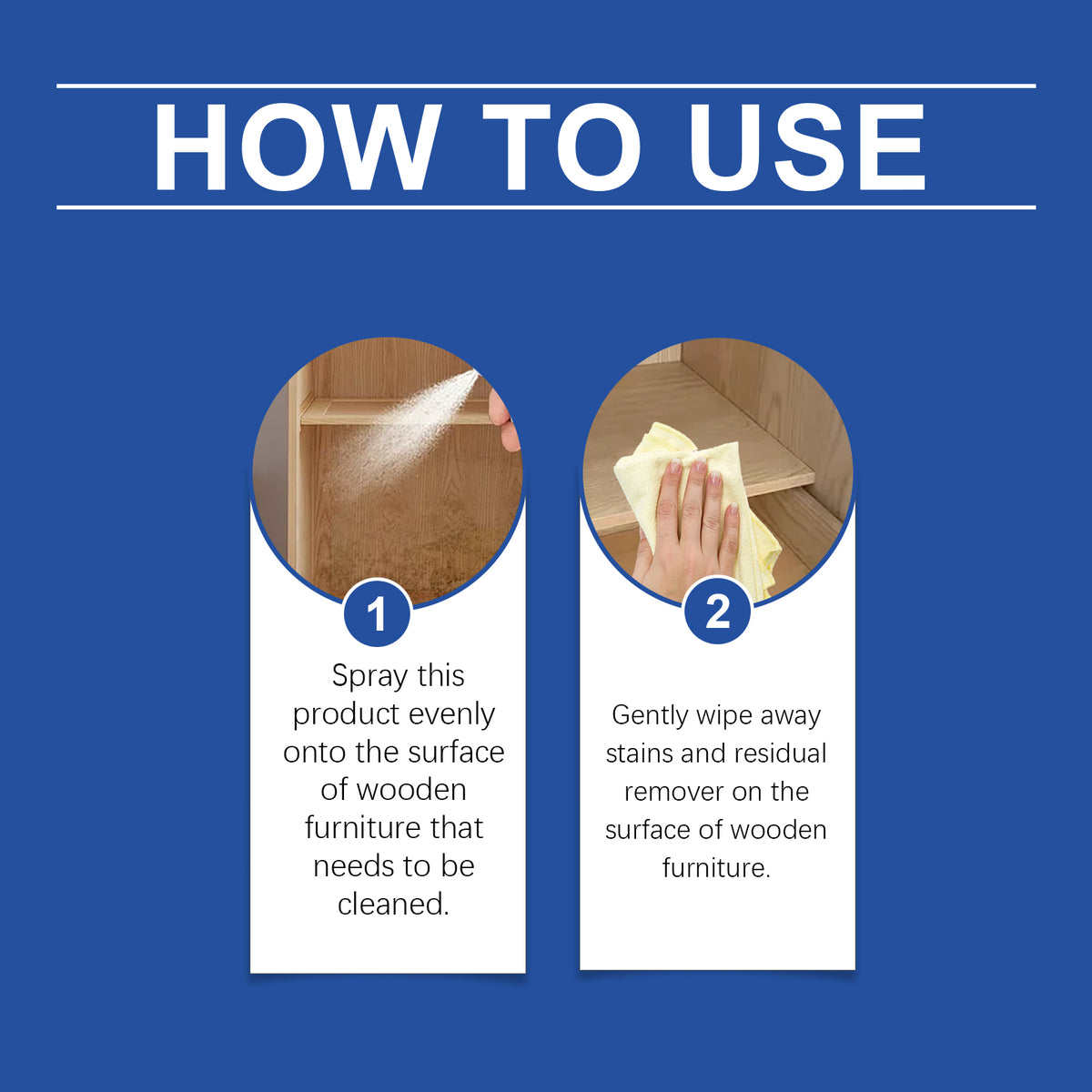 Wood Furniture Cleaner for Quick Wash-Free Care and Shine