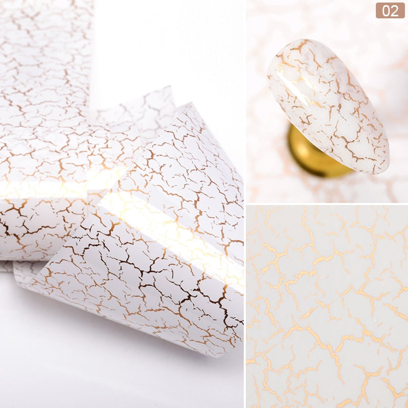Holographic Nail Foil Transfer Stickers — 24-50 Sparkly