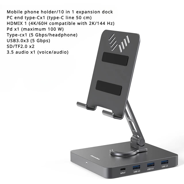 USB-C Docking Station: 4K60Hz HDMI, Ethernet, 100W PD