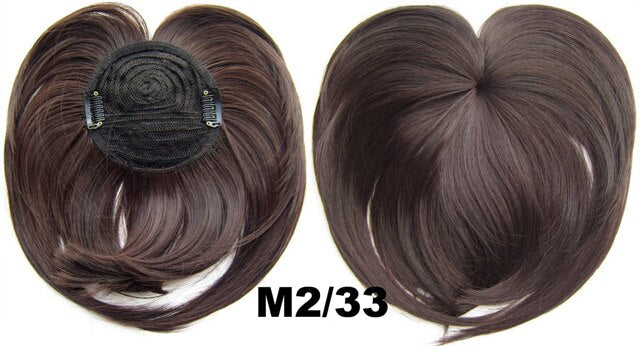 Clip In Bangs Synthetic — Blunt Fringe Hairpiece in 9+