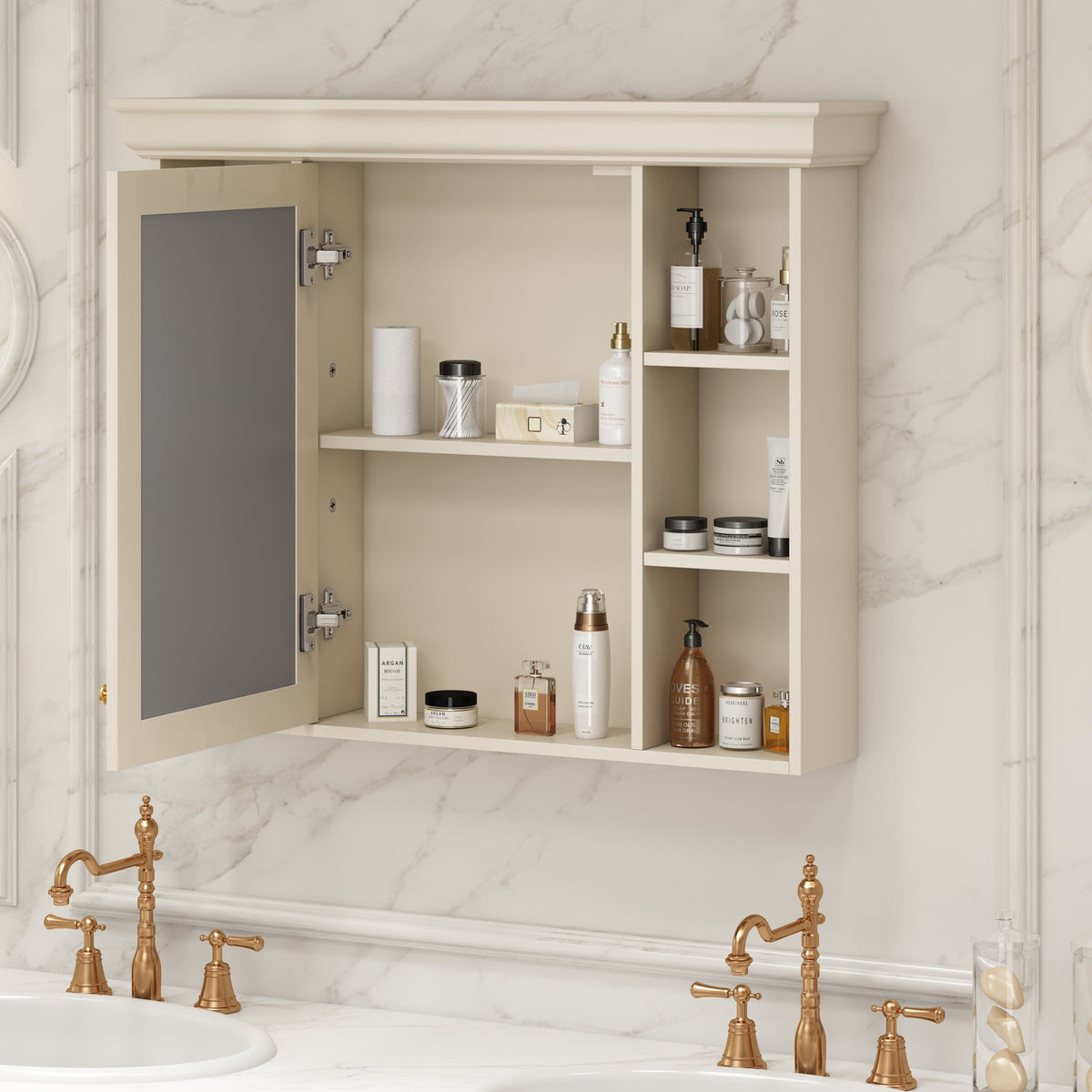 Wall Mounted Bathroom Storage Cabinet with Mirror Door