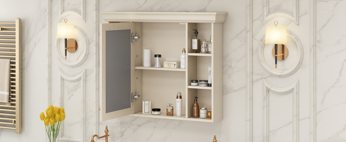 Wall Mounted Bathroom Storage Cabinet with Mirror Door