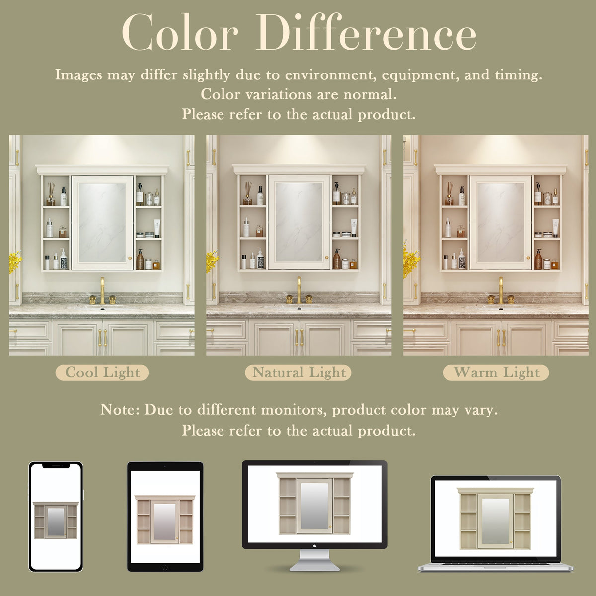 Wall Mounted Bathroom Storage Cabinet with Mirror Door