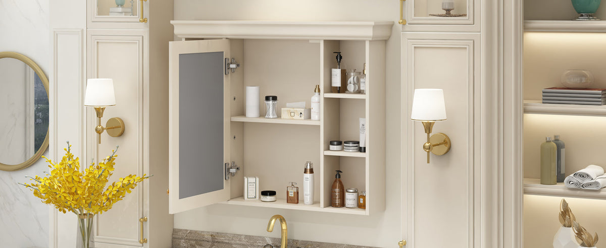 Wall Mounted Bathroom Storage Cabinet with Mirror Door
