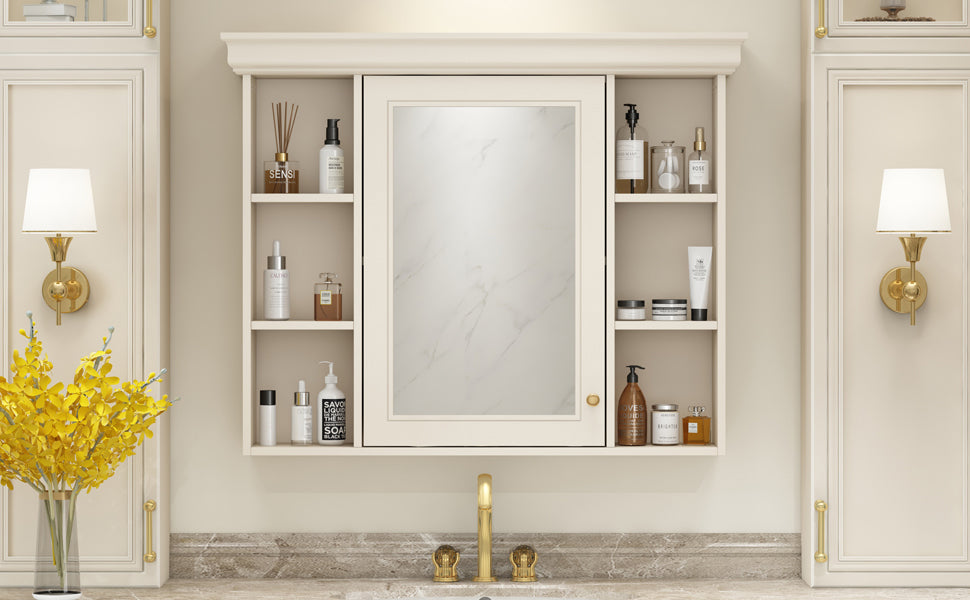 Wall Mounted Bathroom Storage Cabinet with Mirror Door