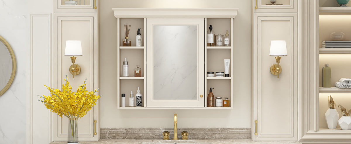 Wall Mounted Bathroom Storage Cabinet with Mirror Door