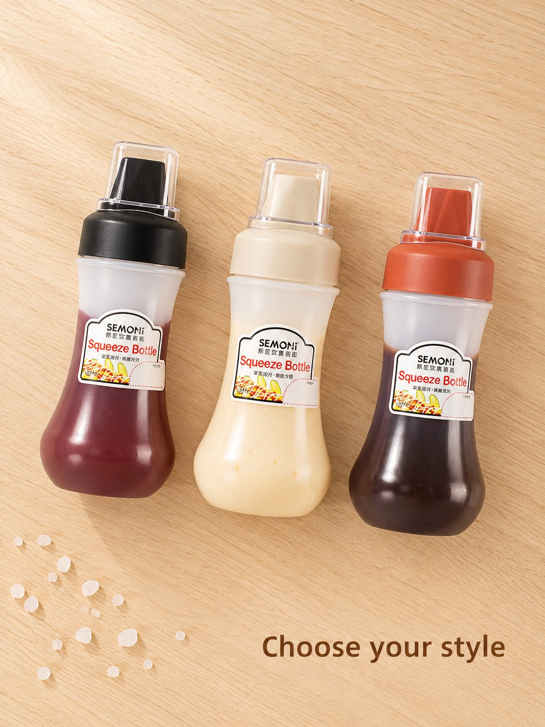 350ml Squeeze Bottle with Five-Hole Nozzle for Sauces
