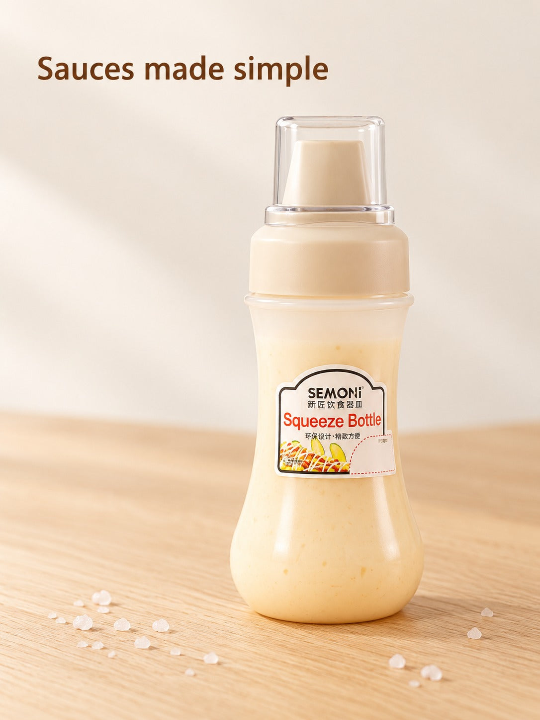 350ml Squeeze Bottle with Five-Hole Nozzle for Sauces