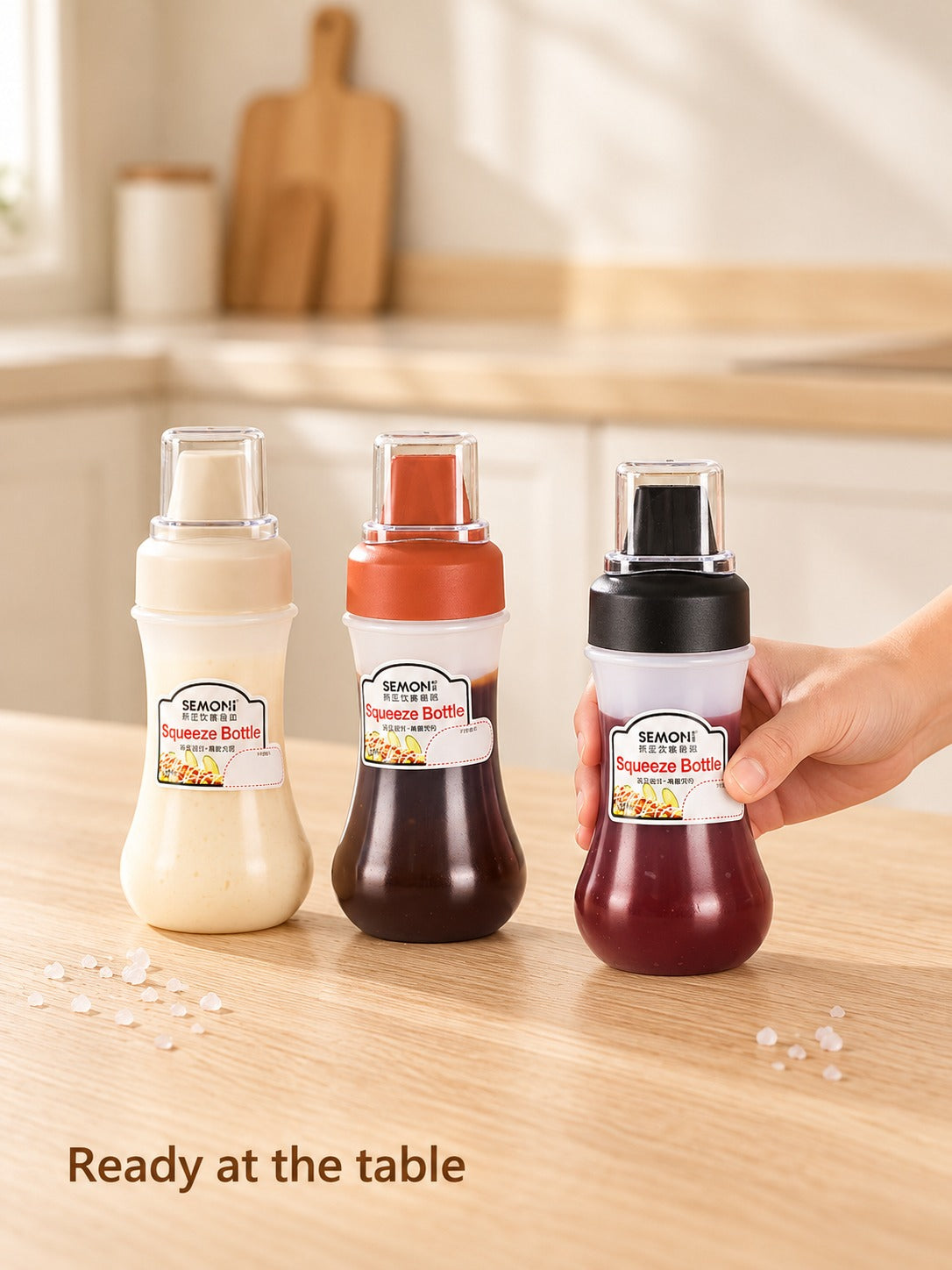 350ml Squeeze Bottle with Five-Hole Nozzle for Sauces