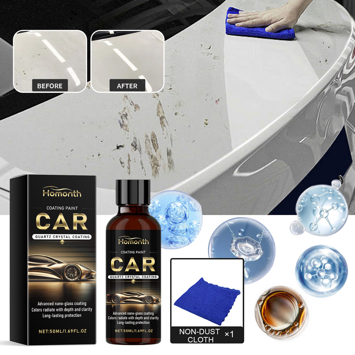 Quartz Crystal Car Coating for Deeper, Clearer Gloss